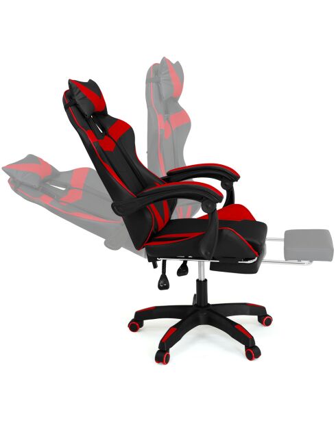 Fauteuil de bureau spécial gaming noir/rouge - 63x62x124 cm