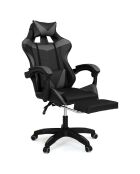 Fauteuil de bureau spécial gaming noir/gris - 63x62x124 cm