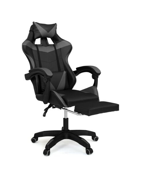 Fauteuil de bureau spécial gaming noir/gris - 63x62x124 cm