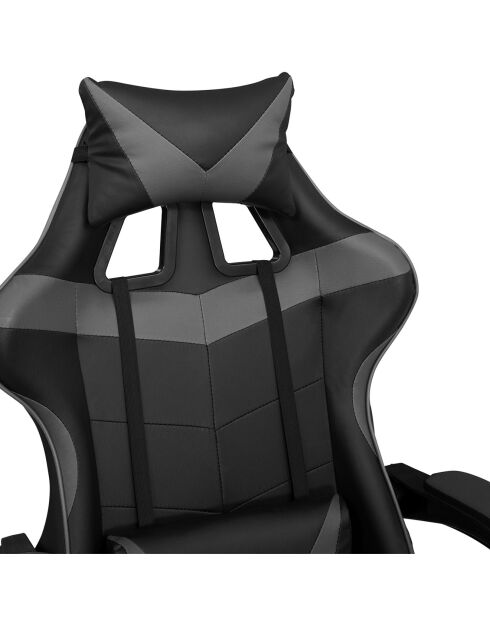 Fauteuil de bureau spécial gaming noir/gris - 63x62x124 cm