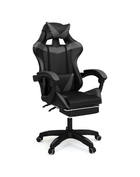 Fauteuil de bureau spécial gaming noir/gris - 63x62x124 cm