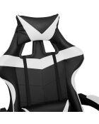 Fauteuil de bureau spécial gaming noir/blanc - 63x62x124 cm