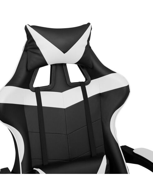 Fauteuil de bureau spécial gaming noir/blanc - 63x62x124 cm