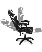 Fauteuil de bureau spécial gaming noir/blanc - 63x62x124 cm