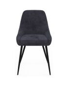 2 Chaises Olivia pieds métal gris foncé - 47.5x54x79 cm