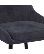 2 Chaises Olivia pieds métal gris foncé - 47.5x54x79 cm