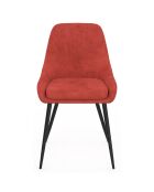 2 Chaises Olivia pieds métal terracotta - 47.5x54x79 cm