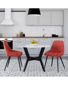 2 Chaises Olivia pieds métal terracotta - 47.5x54x79 cm