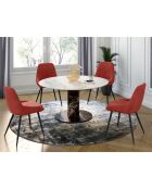4 Chaises Olivia pieds métal terracotta - 47.5x54x79 cm