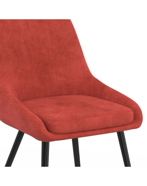 4 sedie Olivia con gambe in metallo terracotta - 47,5x54x79 cm