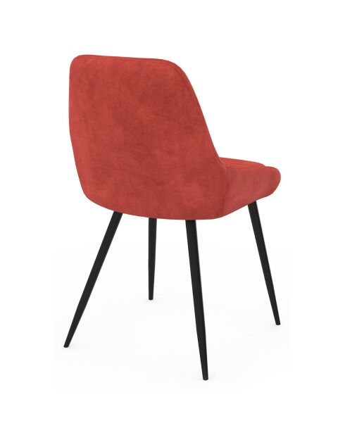 4 sedie Olivia con gambe in metallo terracotta - 47,5x54x79 cm