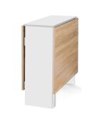 Table de repas console pliable Edi bois/blanc - 150x80x75 cm