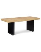 Table de repas extensible Marius plateau bois bois/noir - 200x90x75 cm