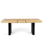 Table de repas extensible Marius plateau bois bois/noir - 200x90x75 cm