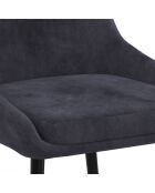 4 Chaises Olivia pieds métal gris foncé - 47.5x54x79 cm