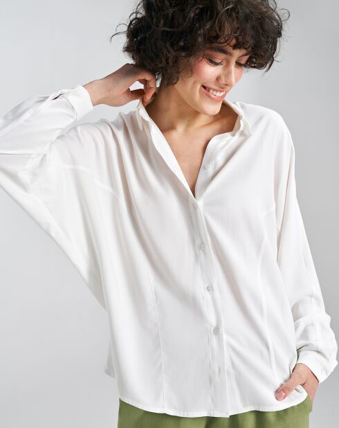 Ecrufarbene Bluse Louise