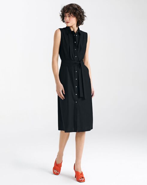 Robe en Lin mélangé Abby noire