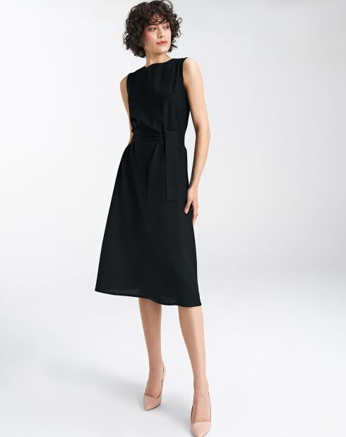 Robe en Lin mélangé Lili noire