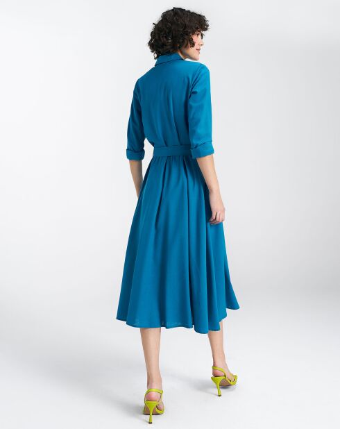 Robe en Lin mélangé Romane bleue
