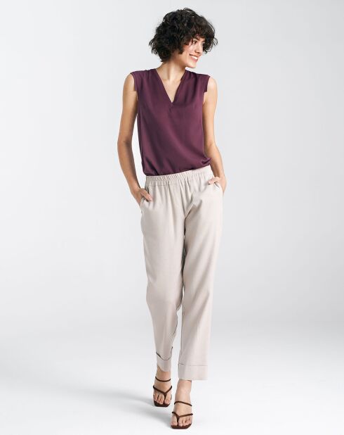 Pantalon en Lin mélangé Alice beige