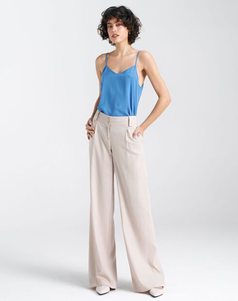 Pantalon en Lin mélangé Dua beige