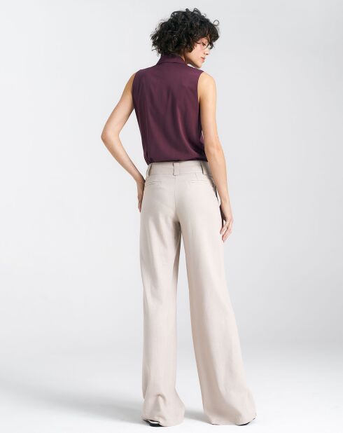 Pantalon en Lin mélangé Dua beige