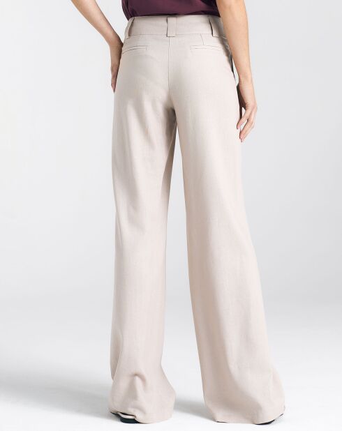 Pantalon en Lin mélangé Dua beige
