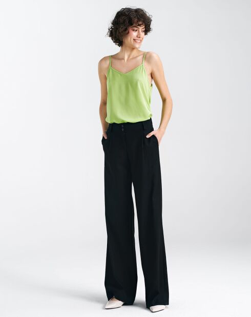 Pantalon en Lin mélangé Dua noir