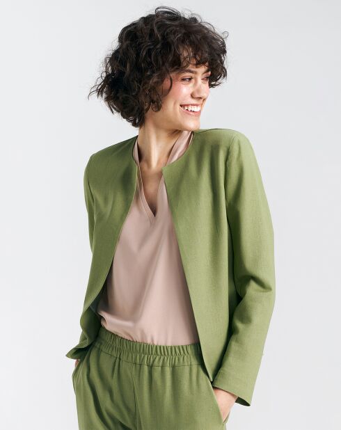Blazer en Lin mélangé Floriane vert