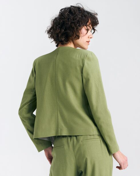 Blazer en Lin mélangé Floriane vert