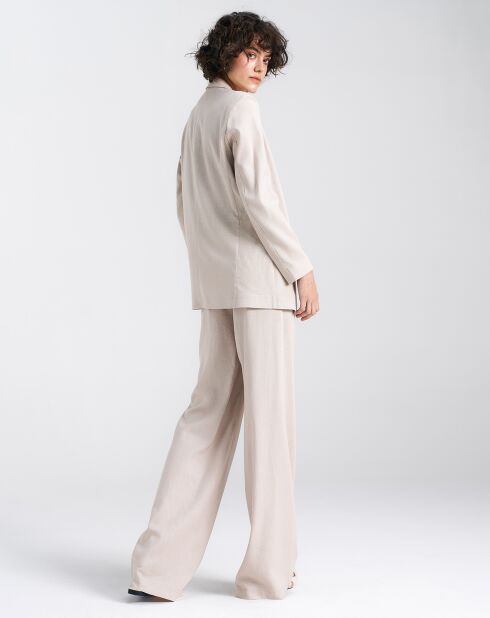 Beiger Blazer Sofia aus Leinenmischung