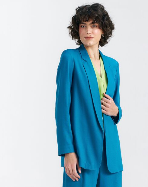 Blauer Blazer Sofia aus Leinenmischung