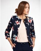 Blazer Beth imprimé fleuri bleu marine