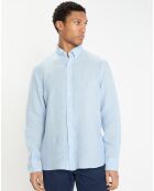 Chemise 100% Lin Slim Fit bleu ciel