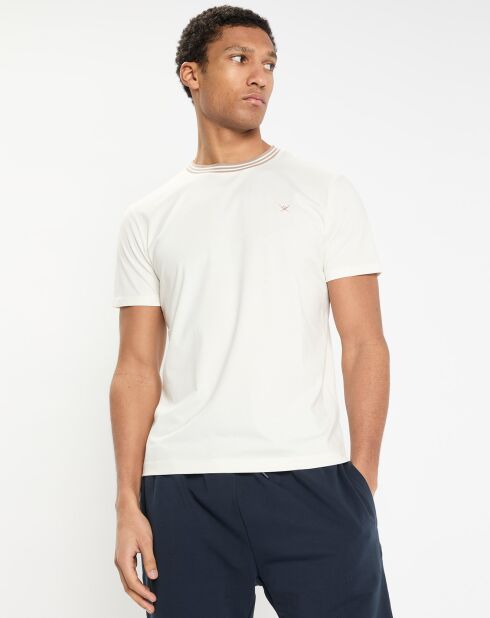 T-Shirt en Jersey Regular Fit Rib écru