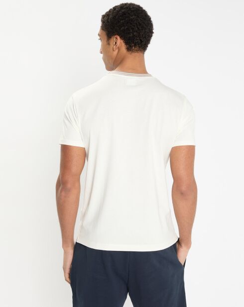 T-Shirt en Jersey Regular Fit Rib écru