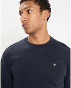 Sweat col rond bleu foncé