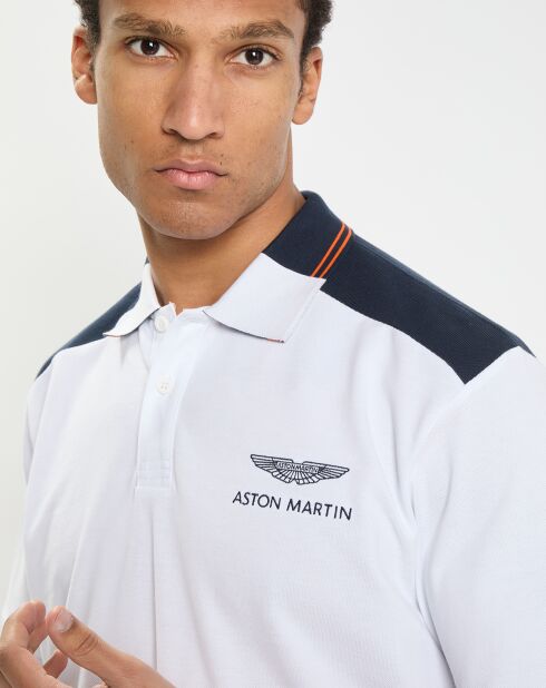 Polo Regular Fit Aston Martin Racing Rib blanc