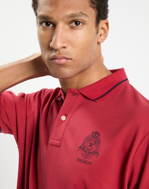 Polo Regular Fit piqué Blason rouge