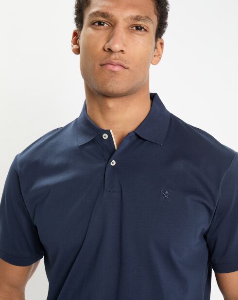 Polo en Jersey Regular Fit uni Smart bleu marine