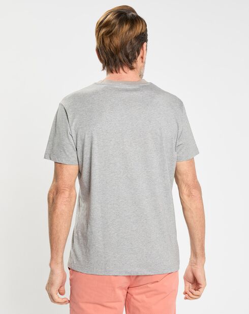 T-shirt en Jersey Regular Fit Rib gris