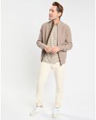 Gilet col montant zippé beige