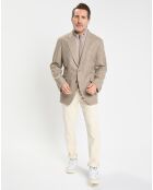 Veste avec parement amovible beige