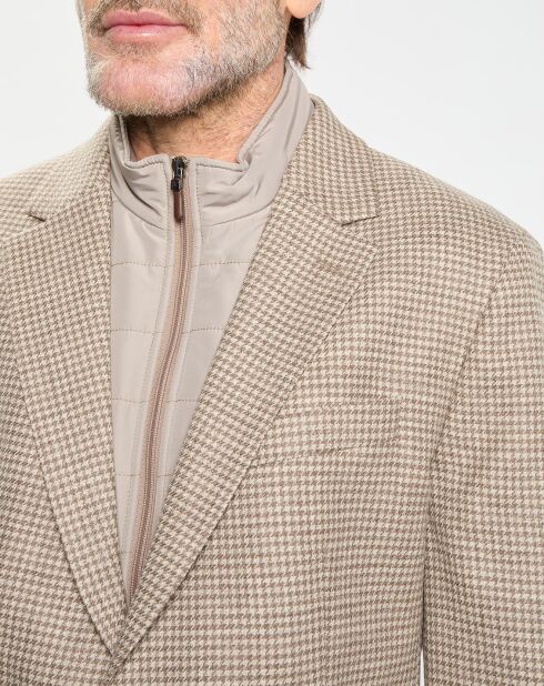 Veste avec parement amovible beige