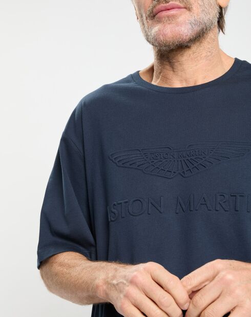 T-Shirt Regular Fit Aston Martin Racing embossé bleu marine