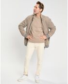 Blouson en Velours de Cuir beige