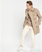 Trench uni beige foncé