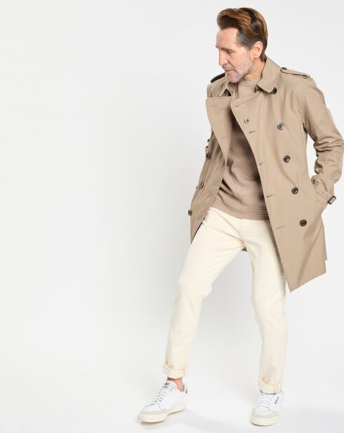 Trench uni beige foncé