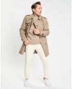 Trench uni beige foncé