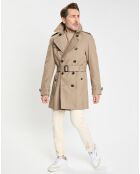 Trench uni beige foncé